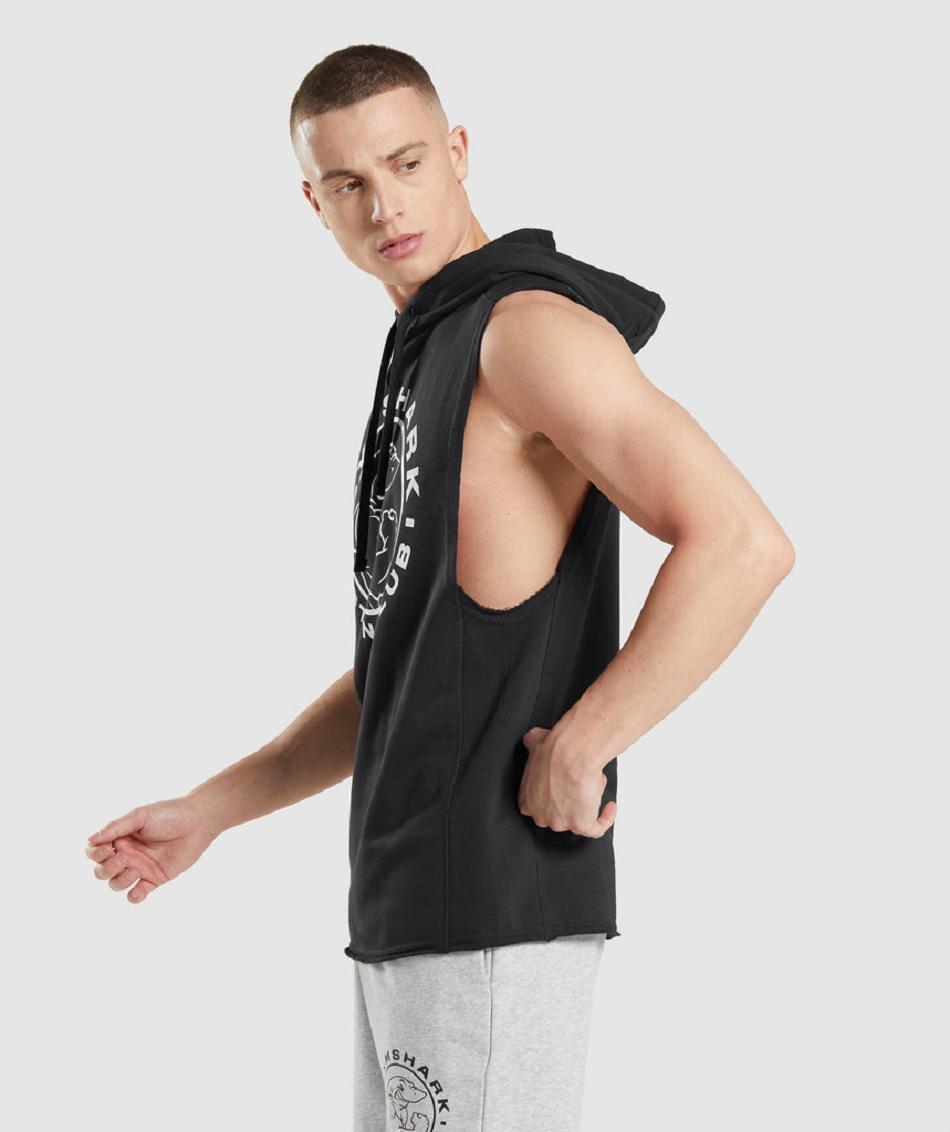 Sudadera Con Capucha Gymshark Legacy Drop Arm Hombre Negras | CO 3644KOR